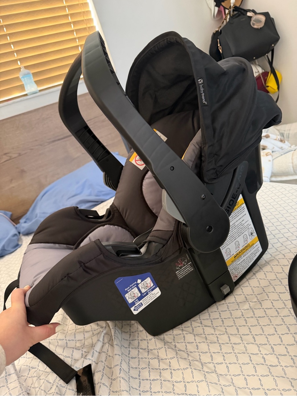 Infant Car Seat - Black and Gray